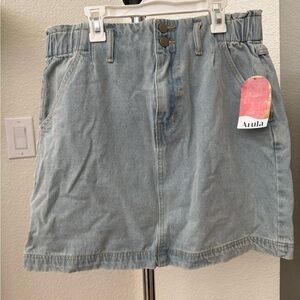 ARULA Soft Blue Mini Skirt